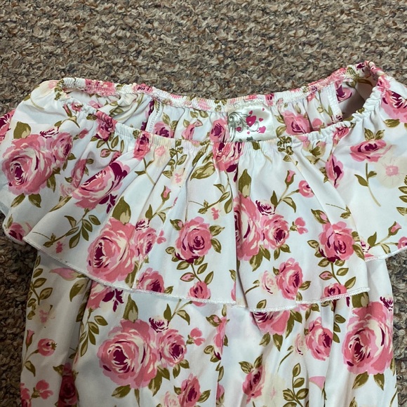 Pink floral Romper size 10 girls - Picture 2 of 4